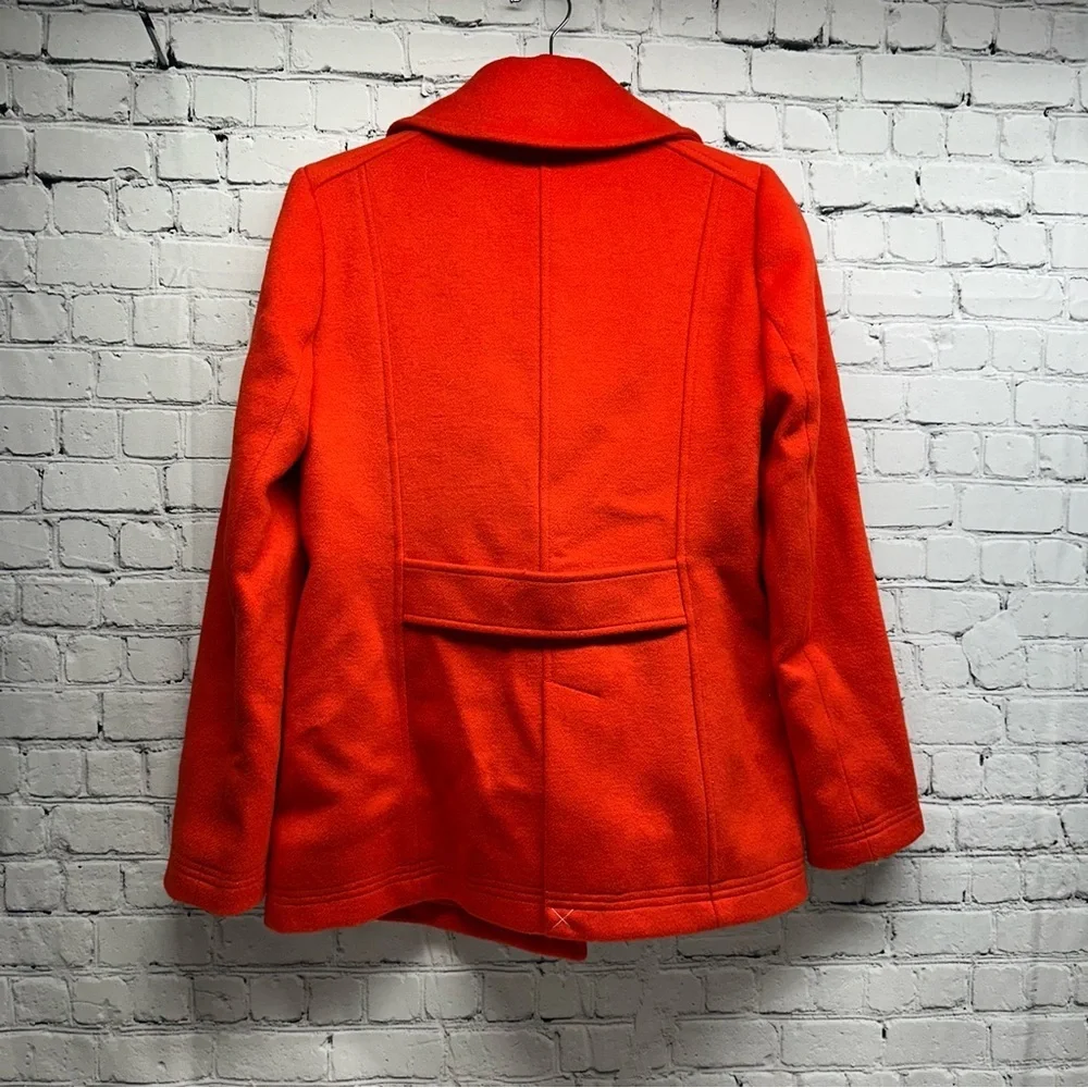 J. Crew factory Stadium Cloth Majesty Peacoat Coat Jacket in Red Sz 2 - Picture 2 of 12